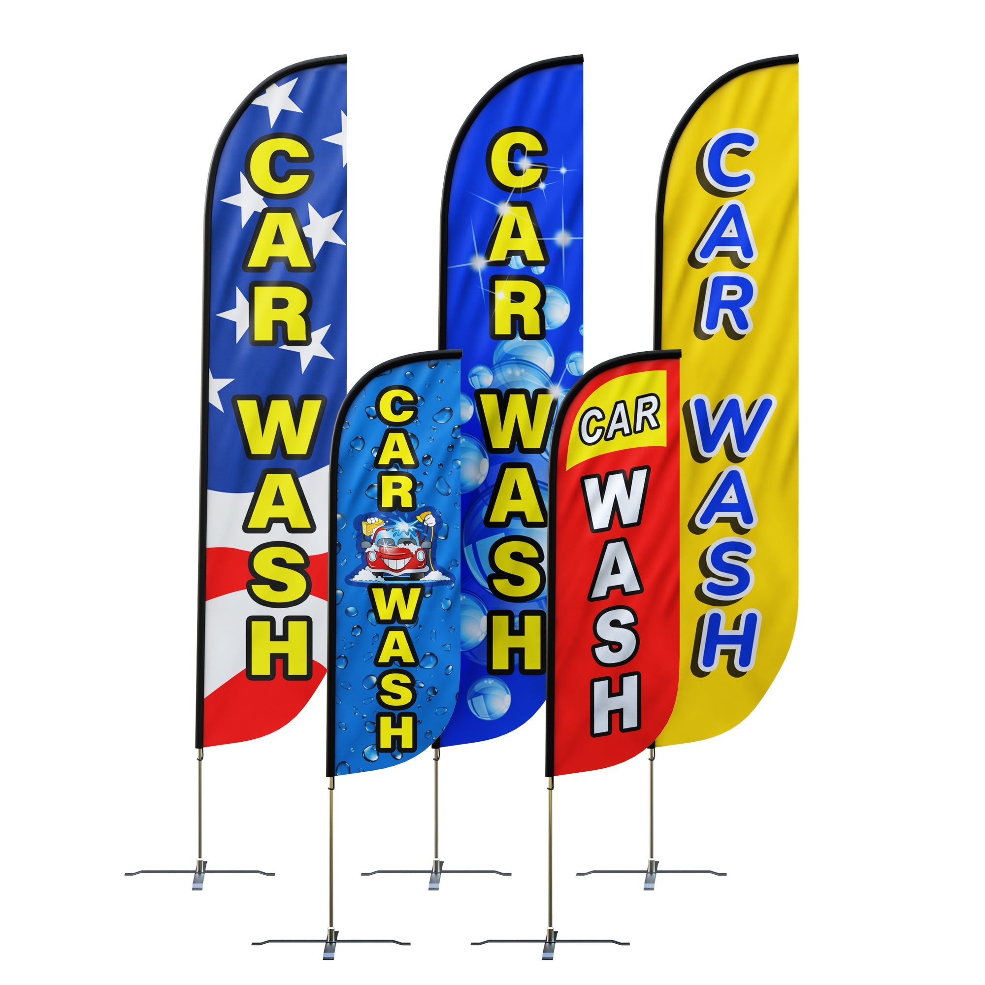 Car Wash Feather Flag – Inflatable Industries
